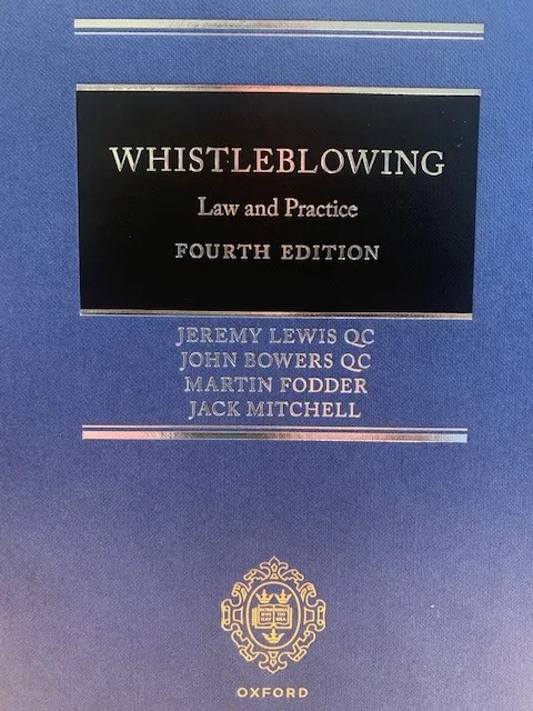 Publication of the 4th edition of Whistleblowing: Law and Practice