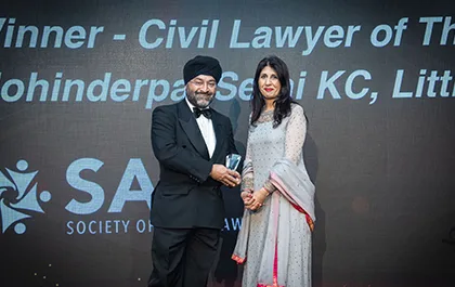 Mohinderpal Sethi KC Wins Civil Lawyer of the Year Award