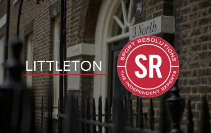 Littleton re-appointed as a member of Sport Resolutions’ Pro Bono Service
